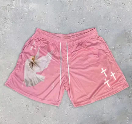 Angel Cross Y2K Fitness Shorts