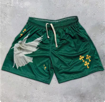 Angel Cross Y2K Fitness Shorts