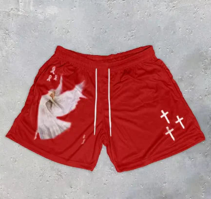 Angel Cross Y2K Fitness Shorts