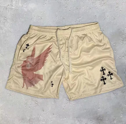 Angel Cross Y2K Fitness Shorts