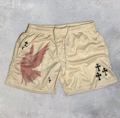 Angel Cross Y2K Fitness Shorts