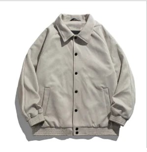 Men's Streetwear Faux Suede Jacket (One Piece)