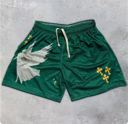Angel Cross Y2K Fitness Shorts
